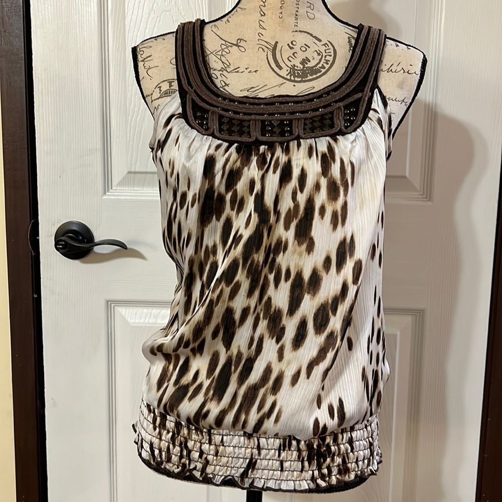Animal print tank top